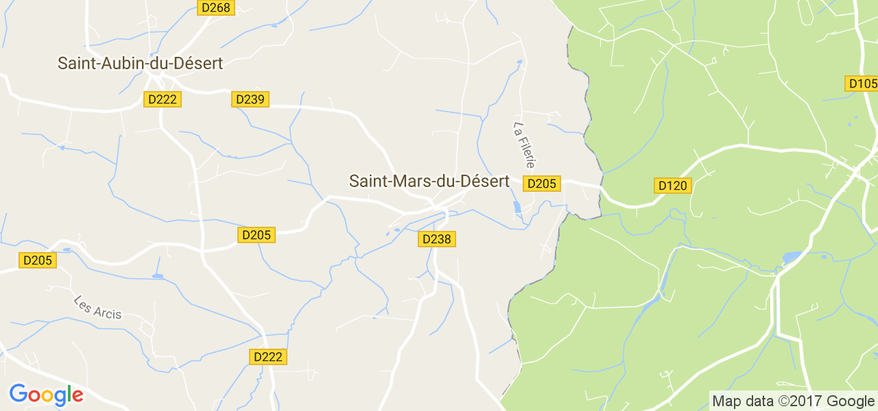 map de la ville de Saint-Mars-du-Désert