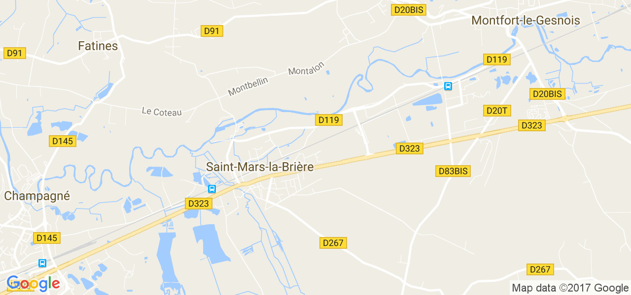 map de la ville de Saint-Mars-la-Brière