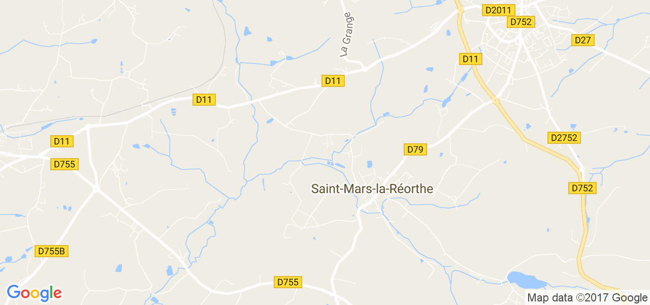 map de la ville de Saint-Mars-la-Réorthe