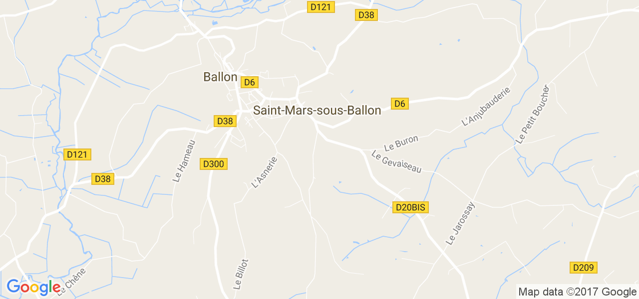 map de la ville de Saint-Mars-sous-Ballon