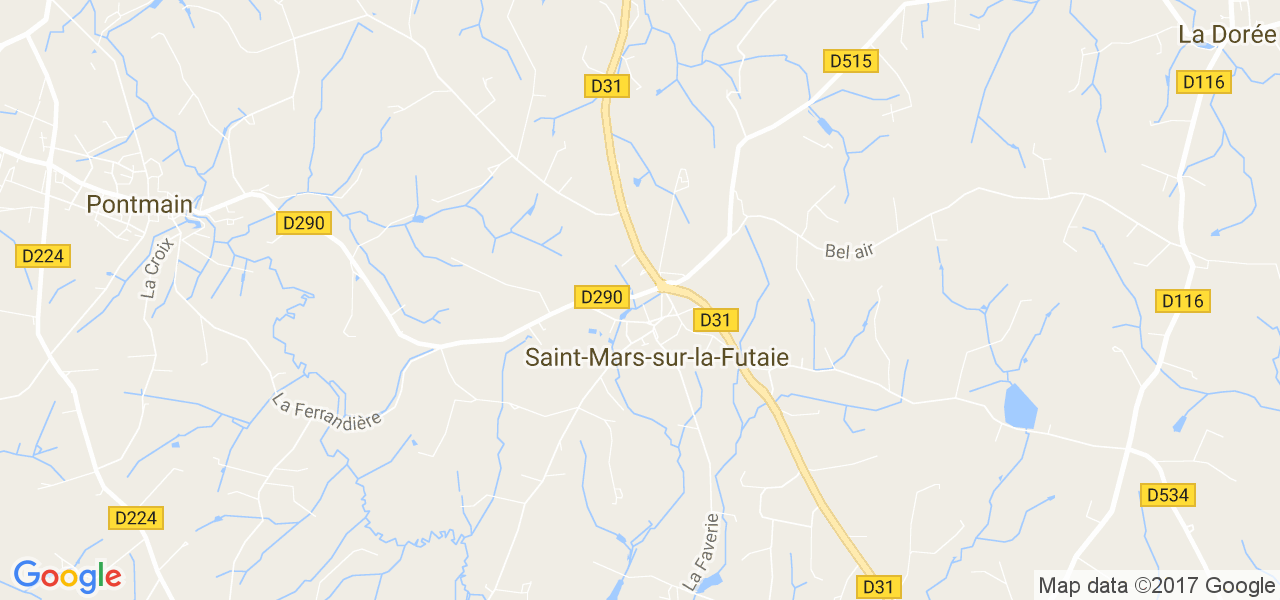 map de la ville de Saint-Mars-sur-la-Futaie