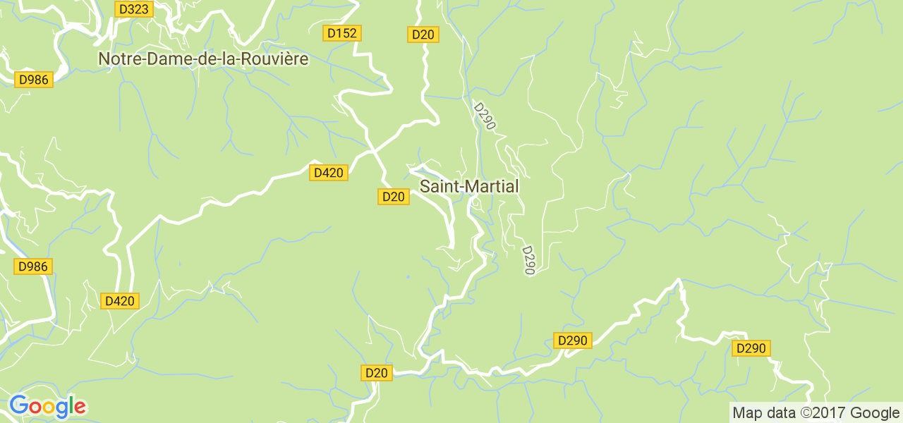 map de la ville de Saint-Martial