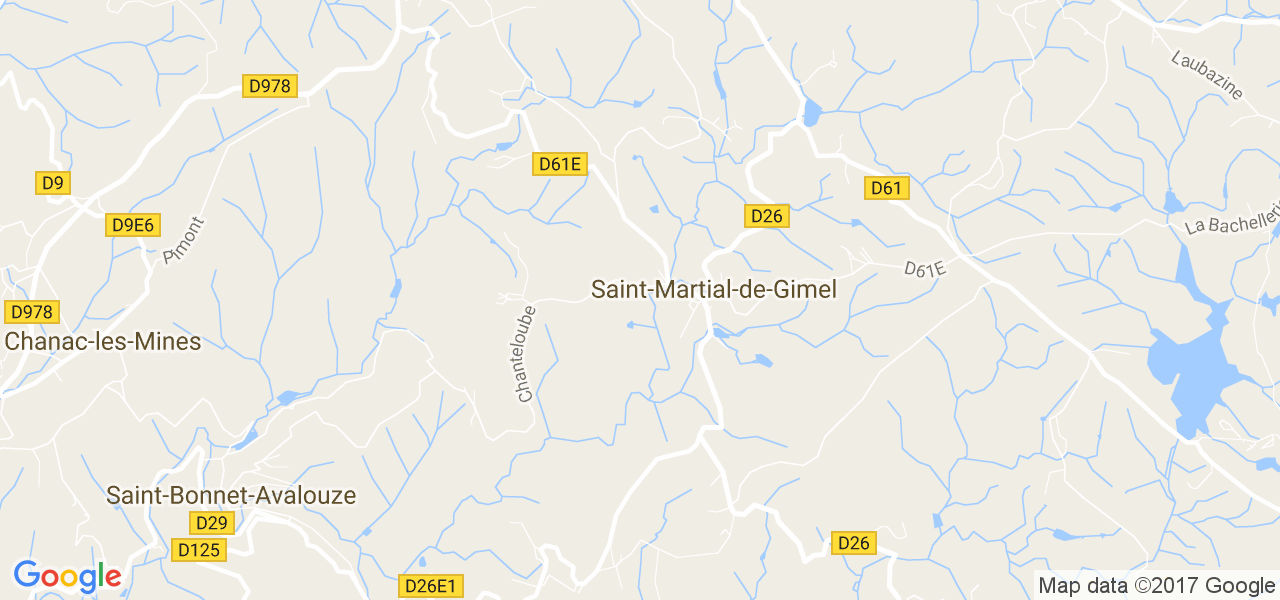 map de la ville de Saint-Martial-de-Gimel