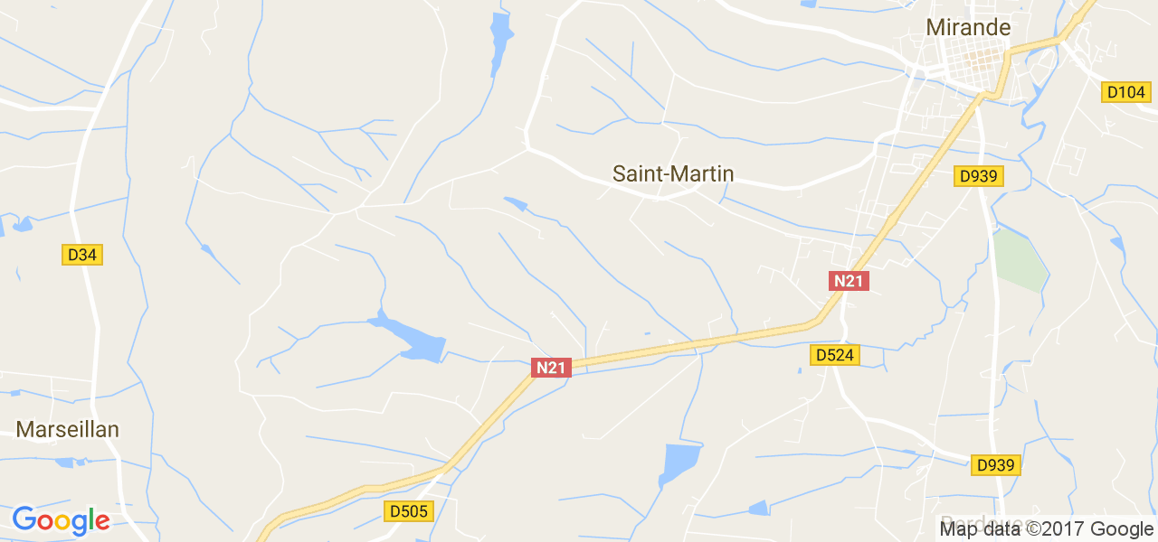 map de la ville de Saint-Martin