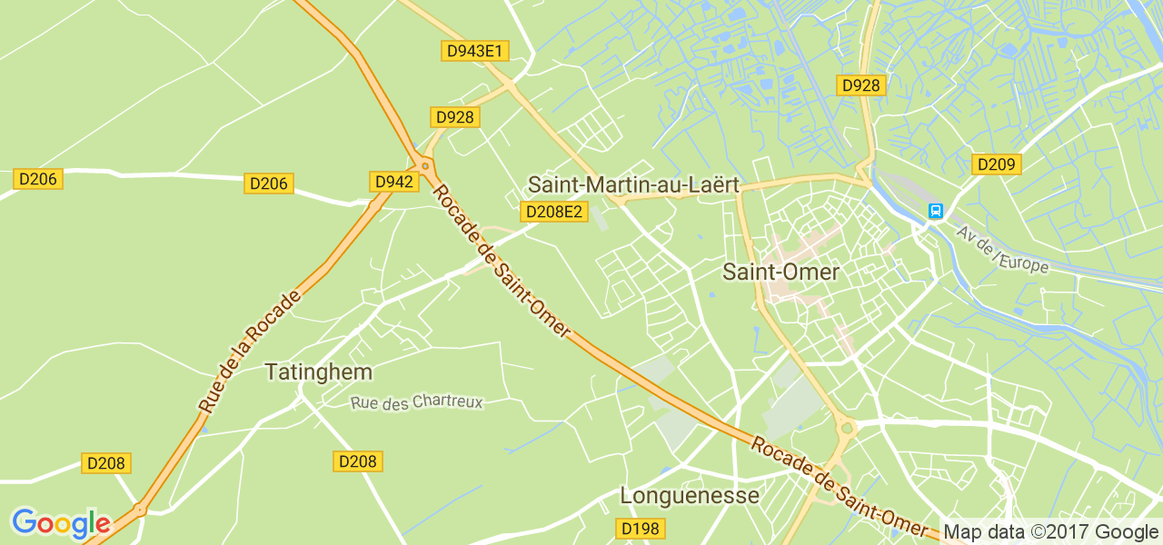 map de la ville de Saint-Martin-au-Laërt