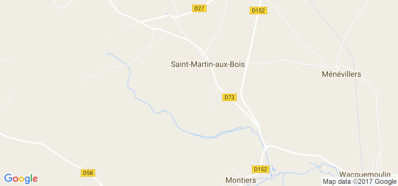 map de la ville de Saint-Martin-aux-Bois