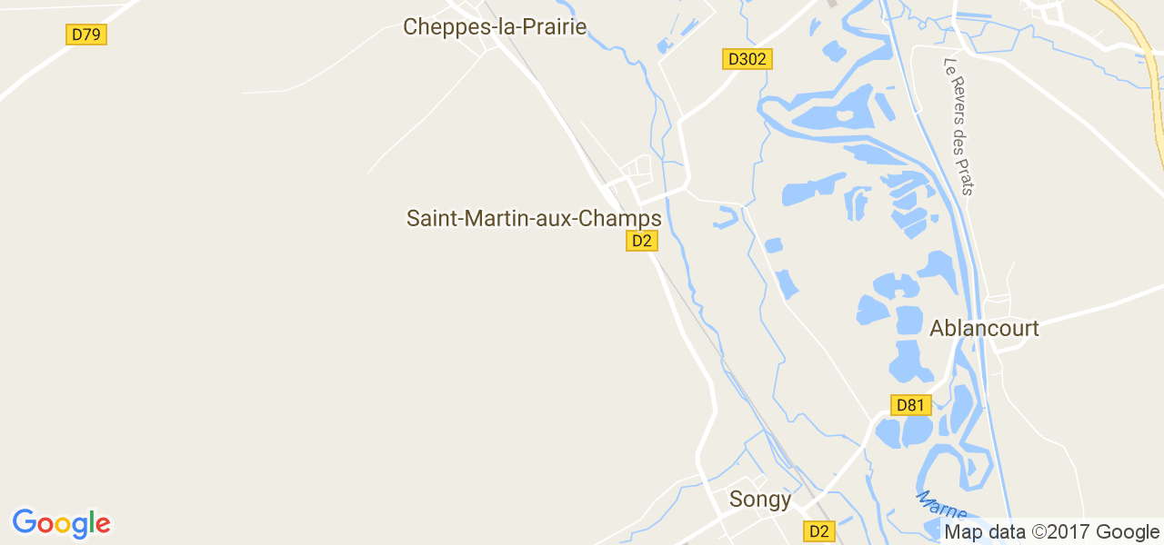 map de la ville de Saint-Martin-aux-Champs