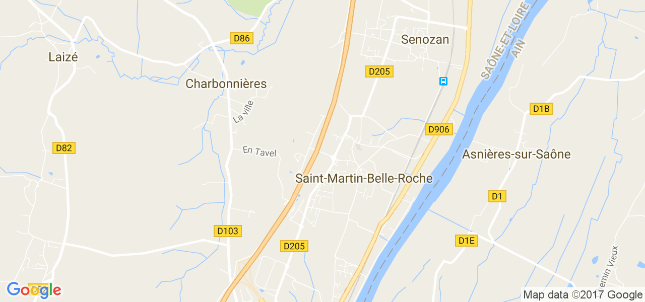 map de la ville de Saint-Martin-Belle-Roche