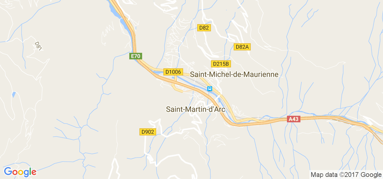 map de la ville de Saint-Martin-d'Arc