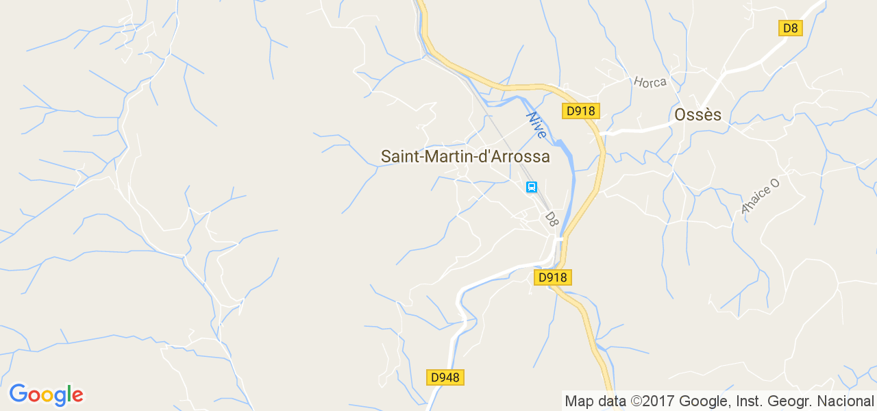 map de la ville de Saint-Martin-d'Arrossa