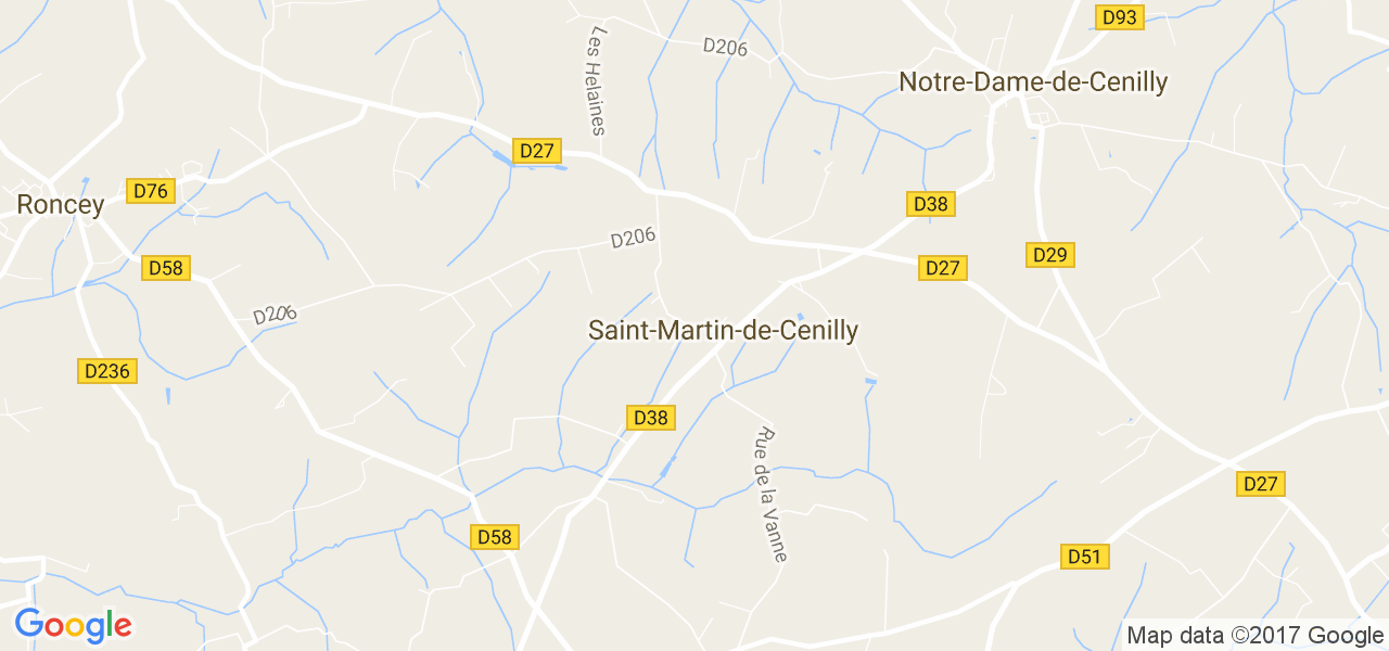 map de la ville de Saint-Martin-de-Cenilly