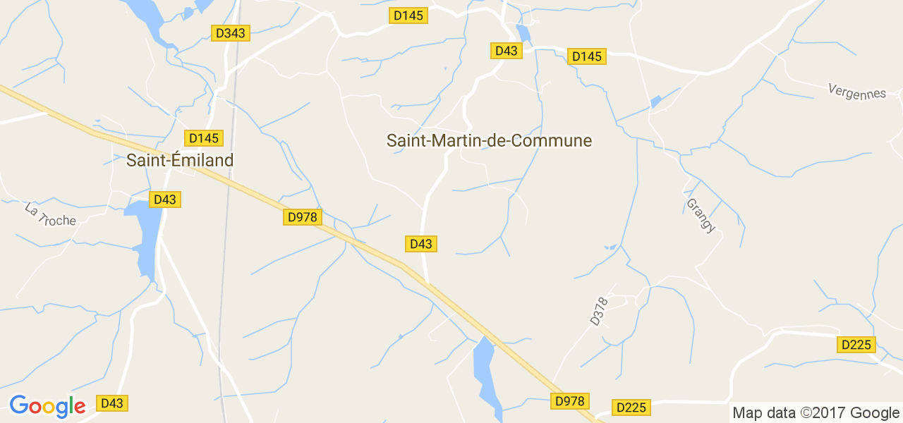 map de la ville de Saint-Martin-de-Commune