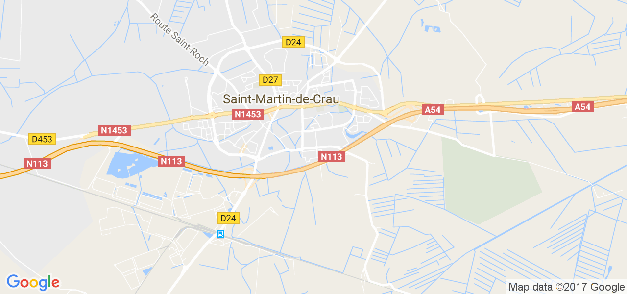 map de la ville de Saint-Martin-de-Crau