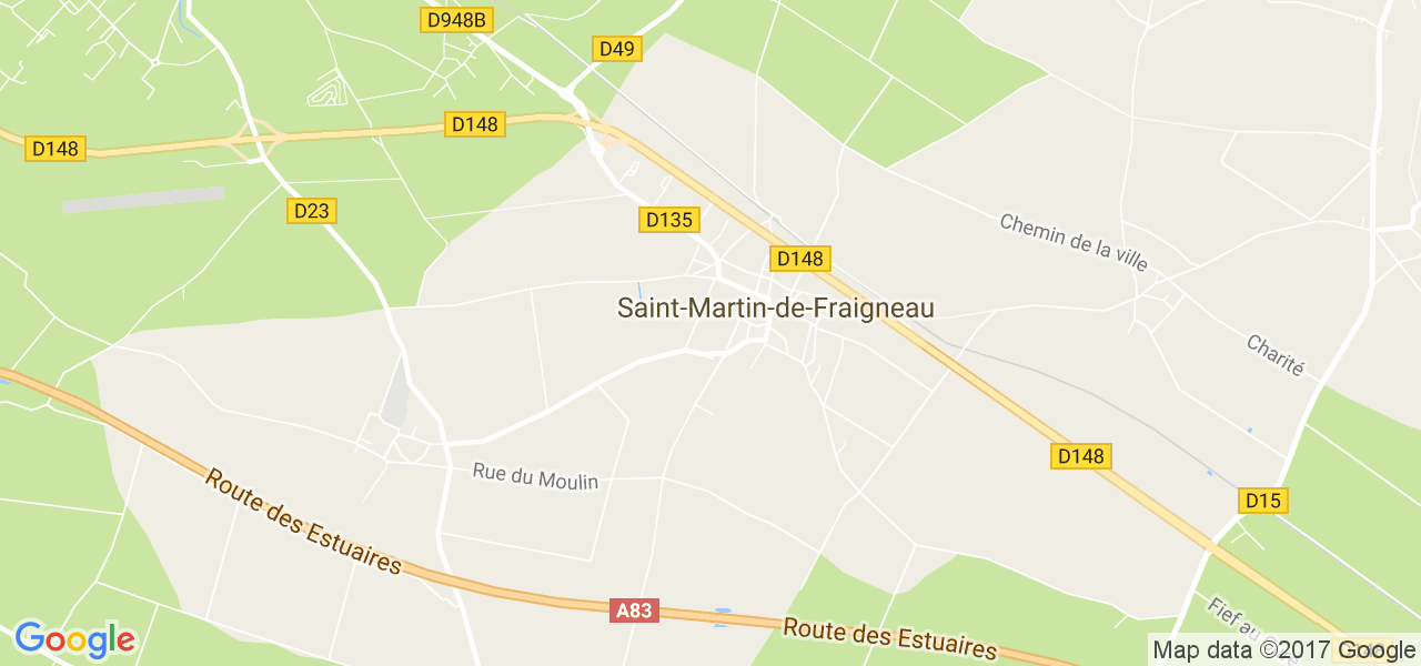 map de la ville de Saint-Martin-de-Fraigneau