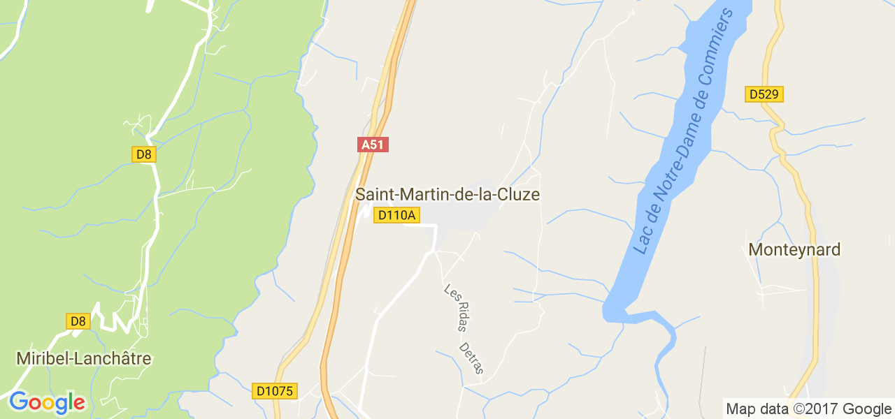 map de la ville de Saint-Martin-de-la-Cluze