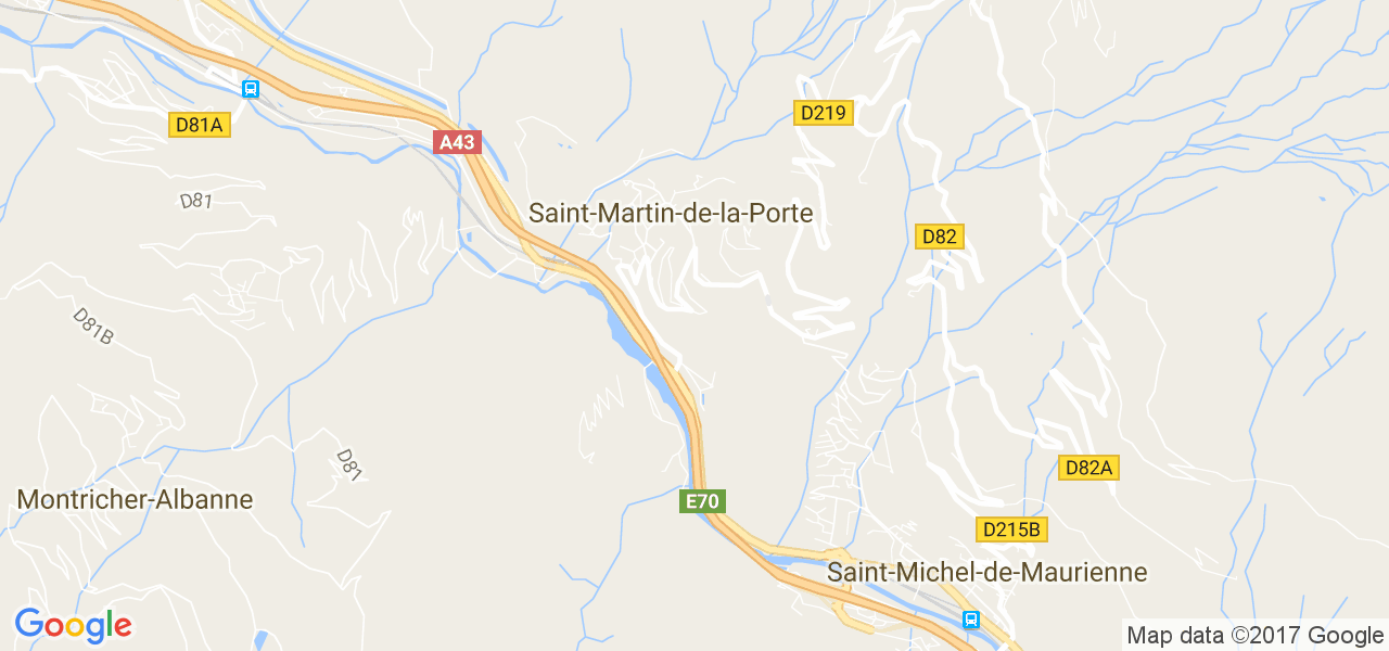 map de la ville de Saint-Martin-de-la-Porte