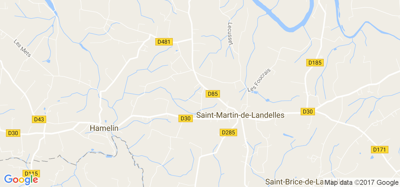 map de la ville de Saint-Martin-de-Landelles