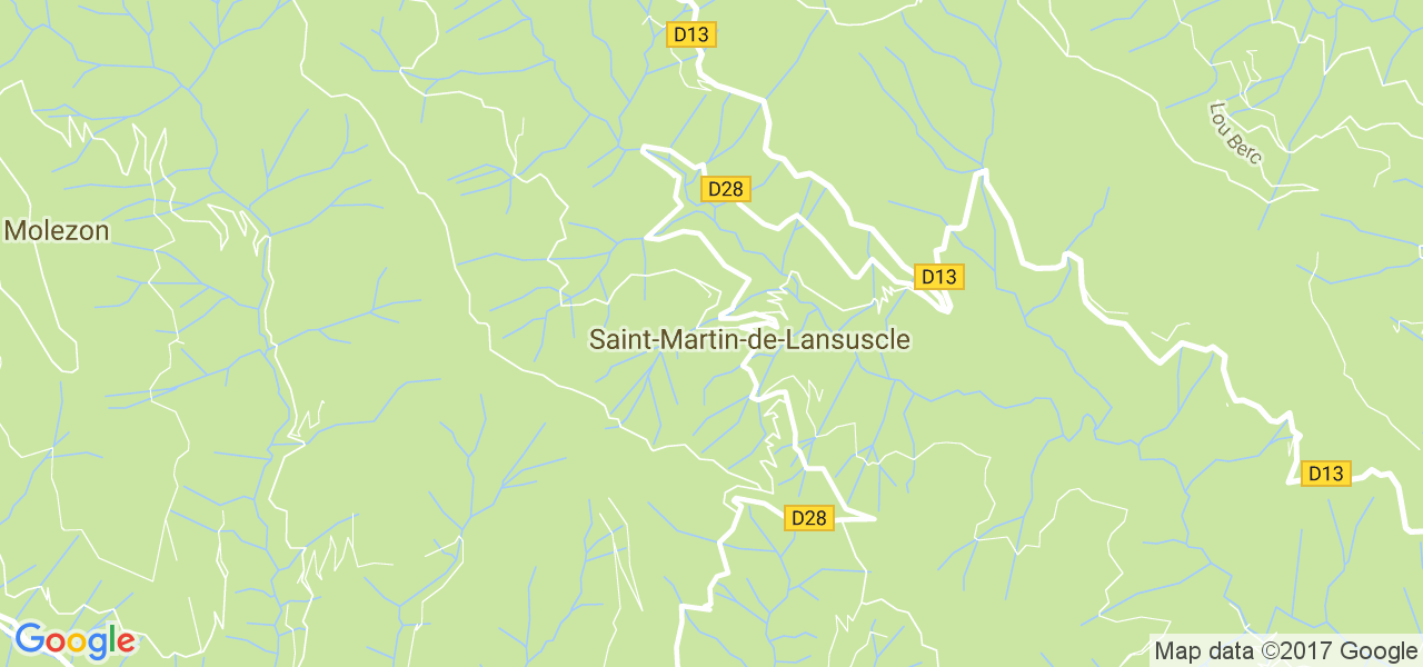 map de la ville de Saint-Martin-de-Lansuscle