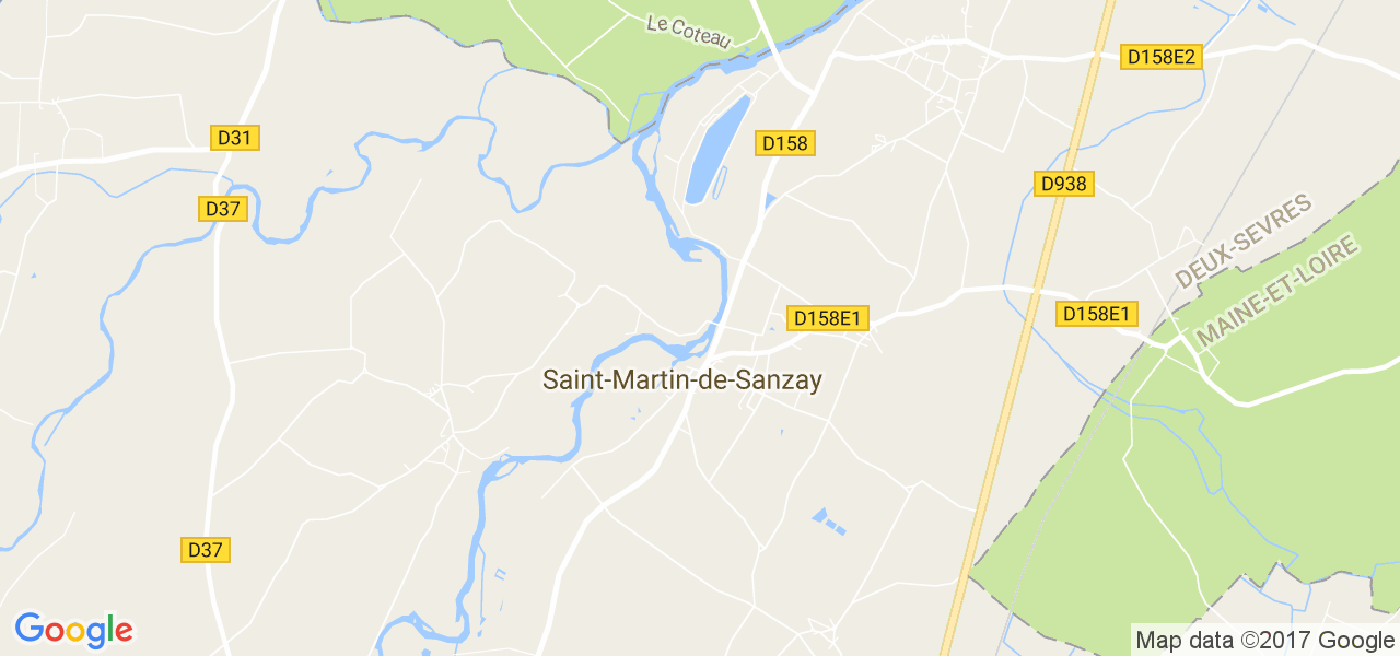 map de la ville de Saint-Martin-de-Sanzay