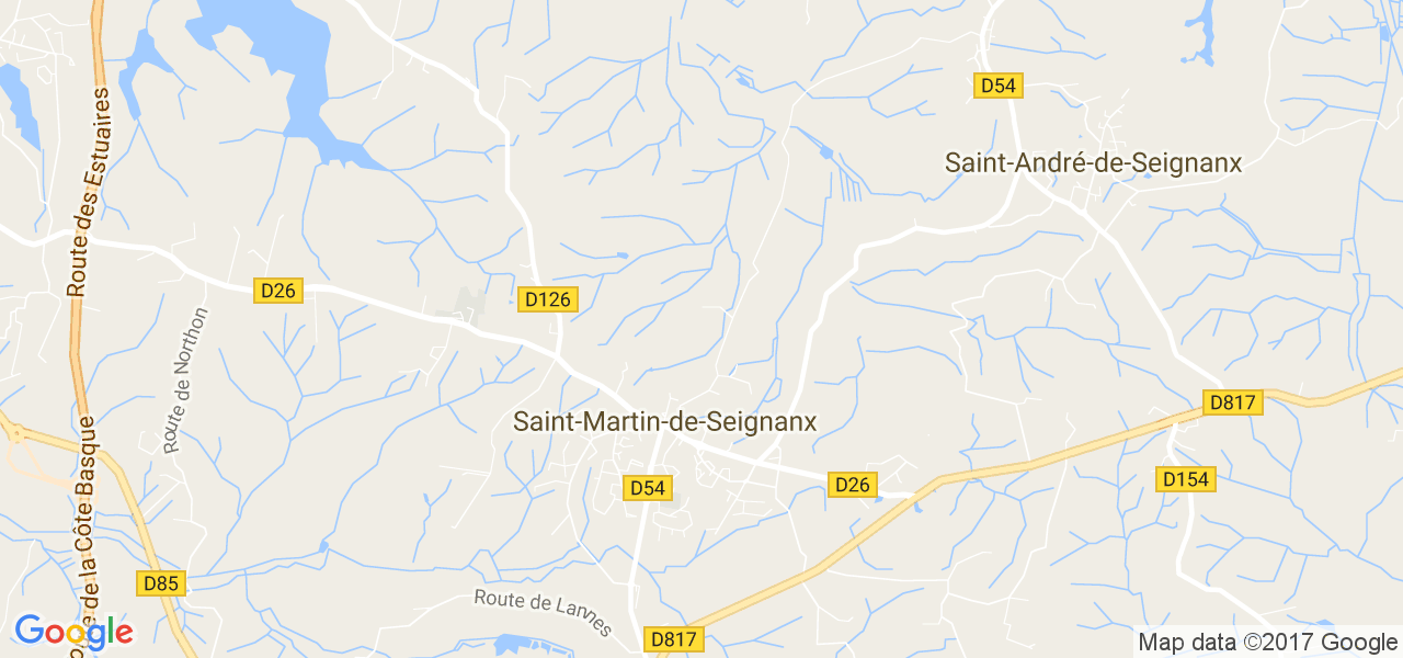 map de la ville de Saint-Martin-de-Seignanx