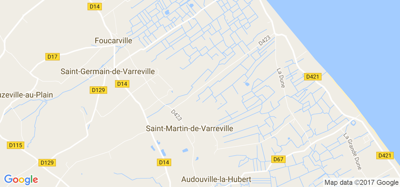 map de la ville de Saint-Martin-de-Varreville