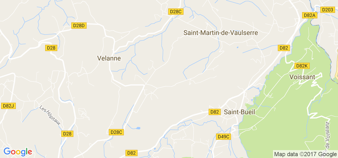 map de la ville de Saint-Martin-de-Vaulserre