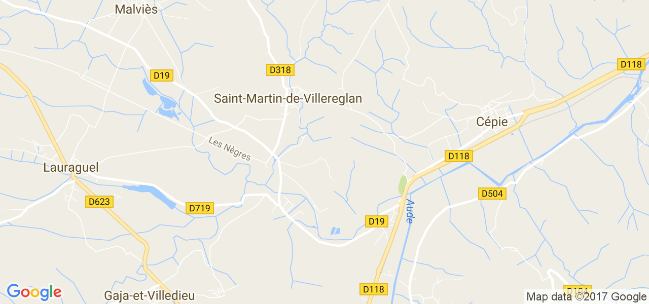 map de la ville de Saint-Martin-de-Villereglan