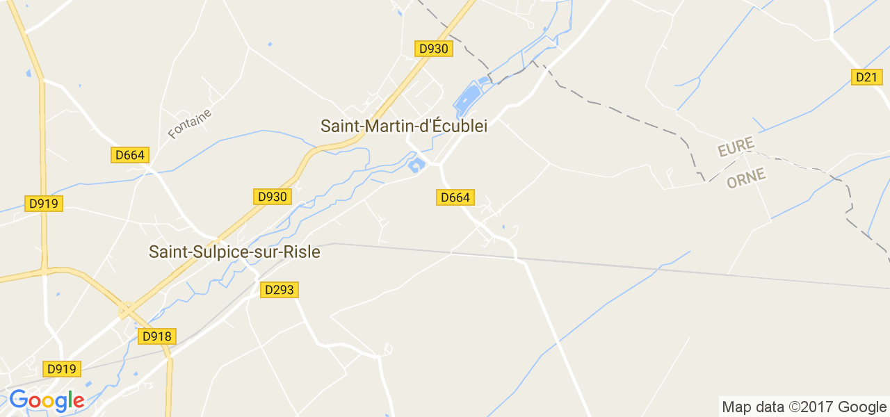 map de la ville de Saint-Martin-d'Écublei