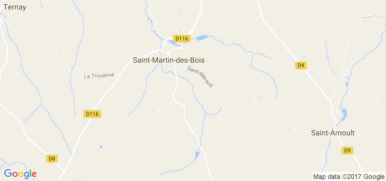 map de la ville de Saint-Martin-des-Bois