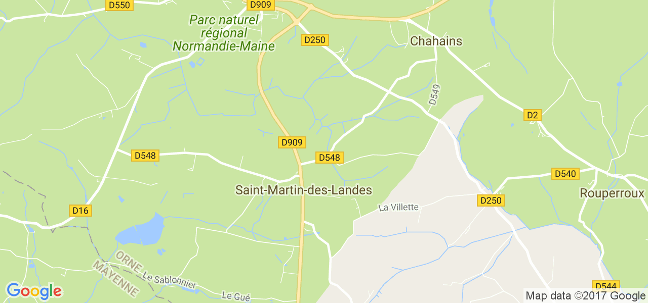 map de la ville de Saint-Martin-des-Landes