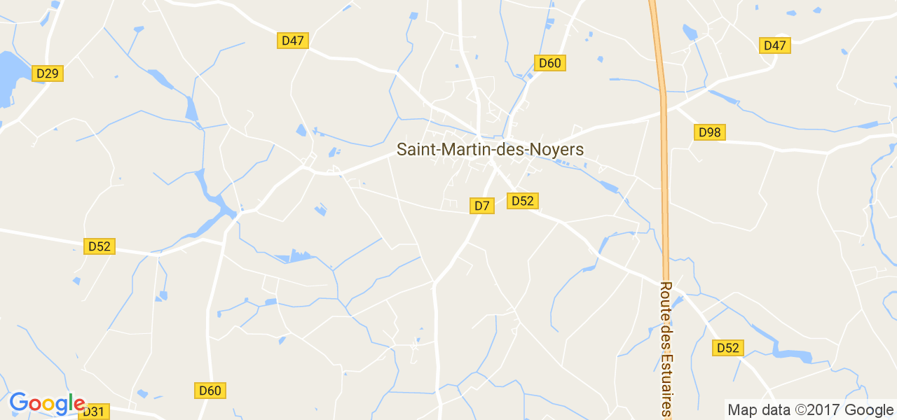 map de la ville de Saint-Martin-des-Noyers