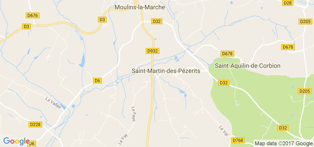 map de la ville de Saint-Martin-des-Pézerits