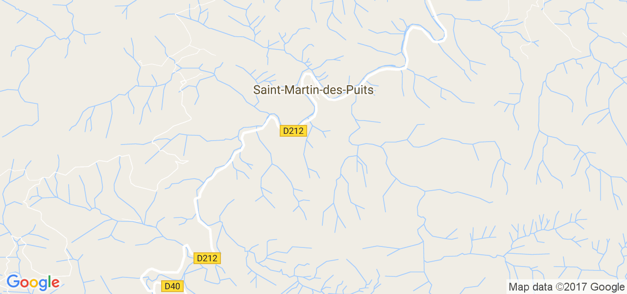 map de la ville de Saint-Martin-des-Puits