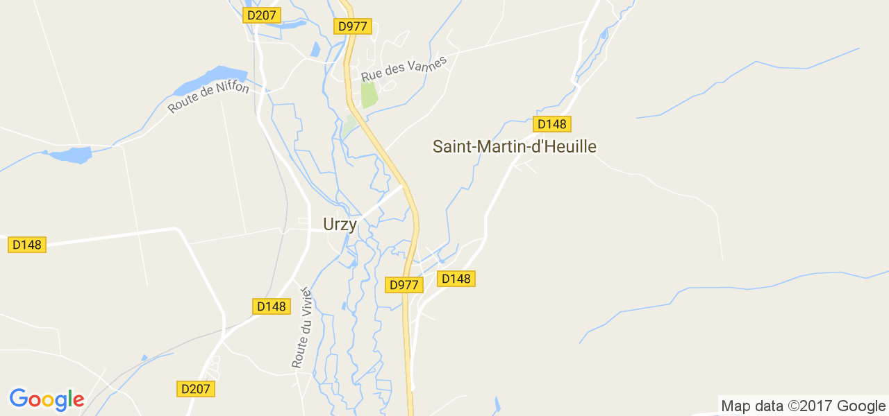 map de la ville de Saint-Martin-d'Heuille