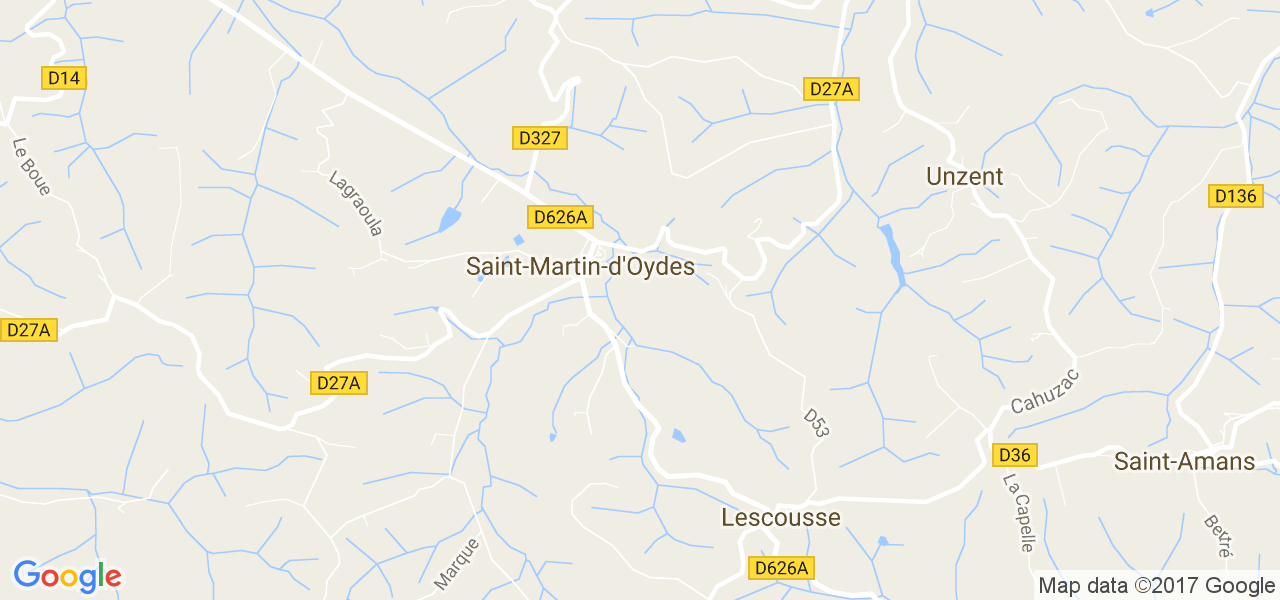 map de la ville de Saint-Martin-d'Oydes