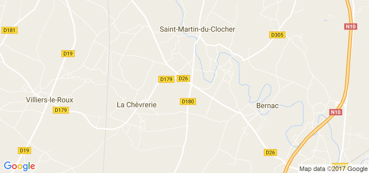 map de la ville de Saint-Martin-du-Clocher