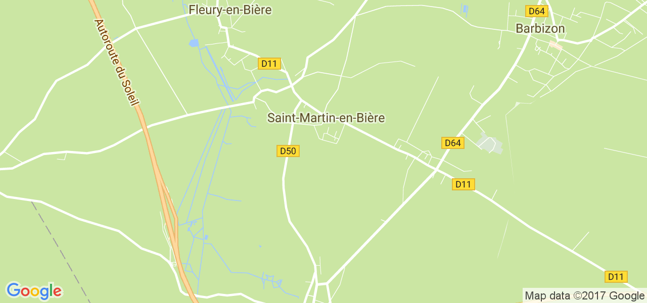 map de la ville de Saint-Martin-en-Bière