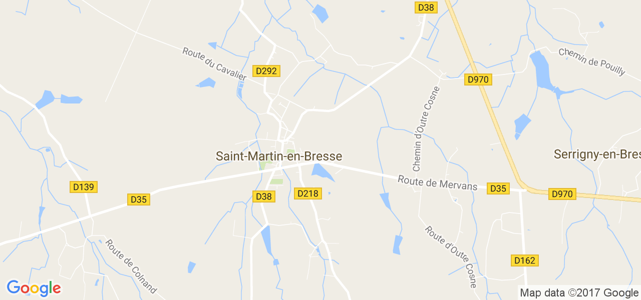 map de la ville de Saint-Martin-en-Bresse