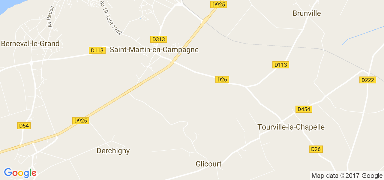 map de la ville de Saint-Martin-en-Campagne