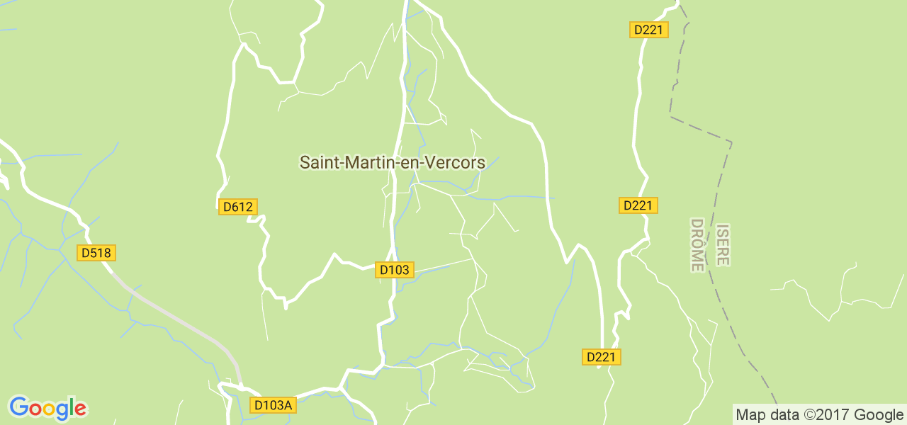 map de la ville de Saint-Martin-en-Vercors