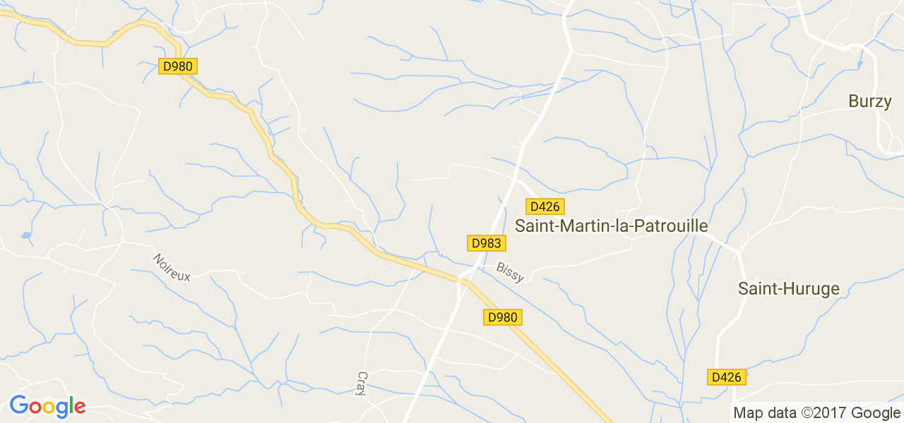 map de la ville de Saint-Martin-la-Patrouille