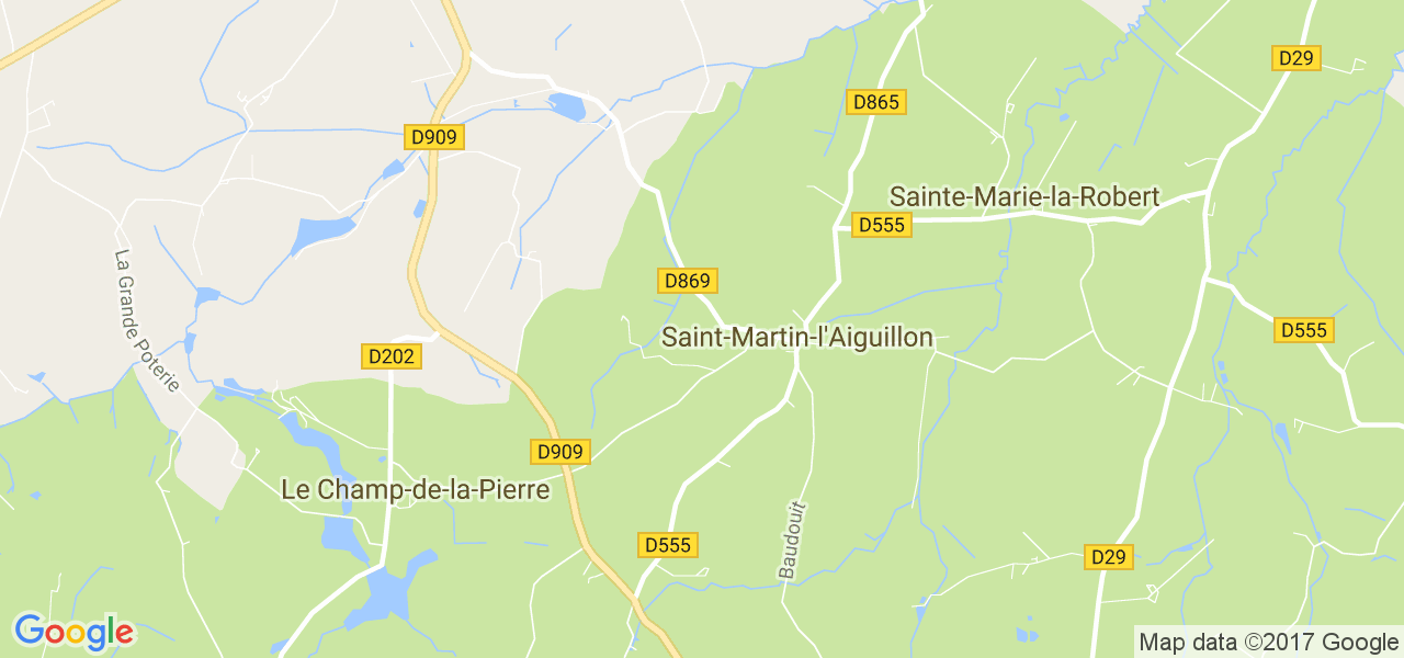 map de la ville de Saint-Martin-l'Aiguillon