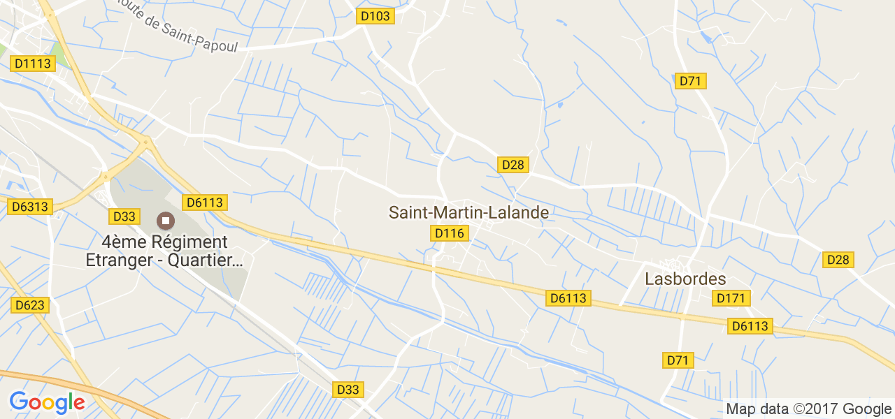 map de la ville de Saint-Martin-Lalande