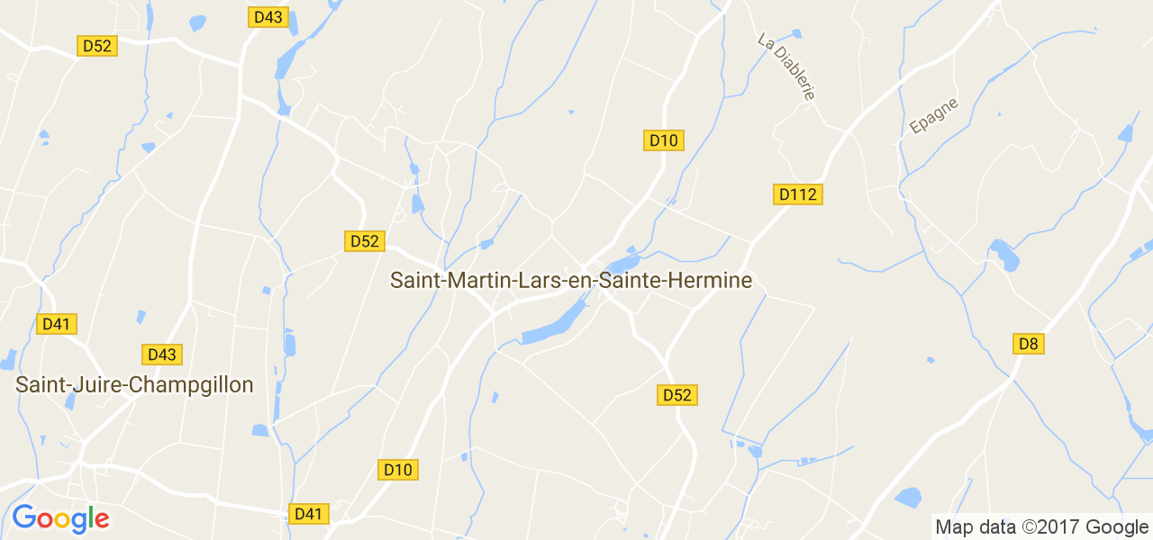 map de la ville de Saint-Martin-Lars-en-Sainte-Hermine