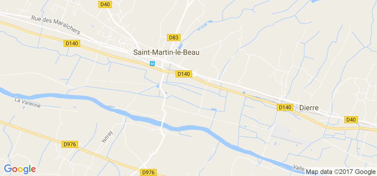 map de la ville de Saint-Martin-le-Beau