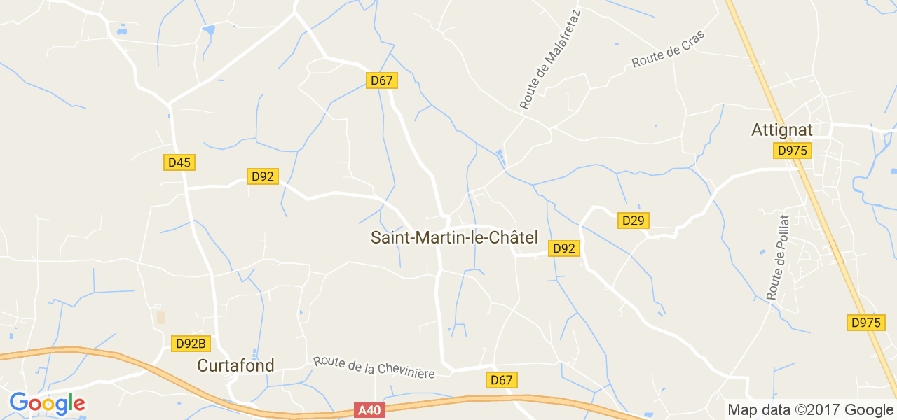 map de la ville de Saint-Martin-le-Châtel