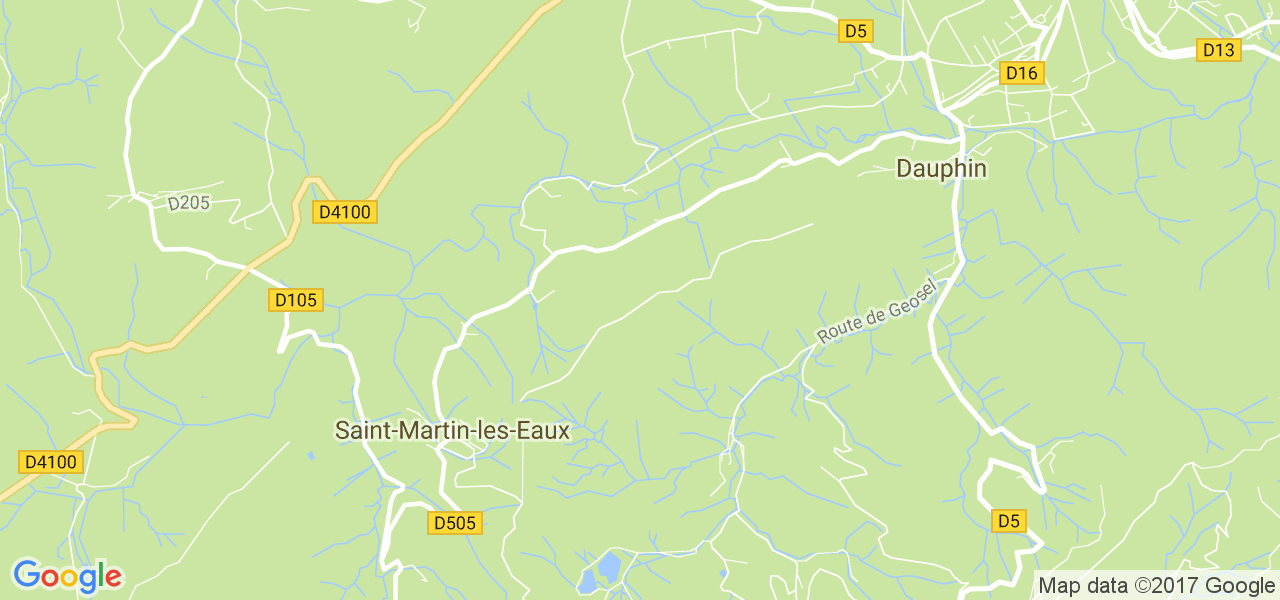 map de la ville de Saint-Martin-les-Eaux