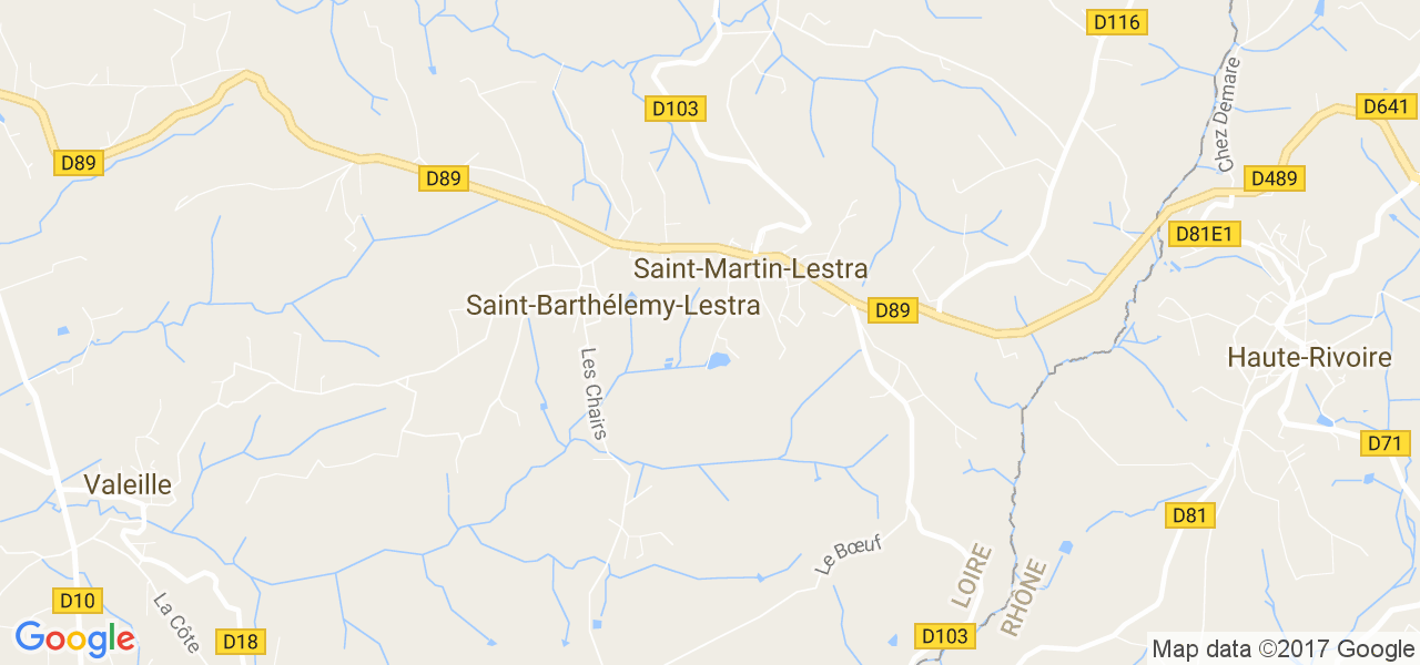 map de la ville de Saint-Martin-Lestra