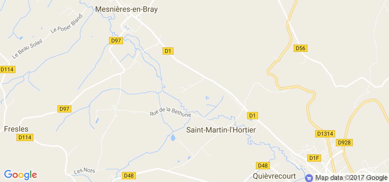 map de la ville de Saint-Martin-l'Hortier