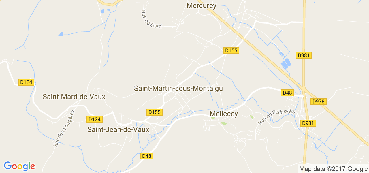 map de la ville de Saint-Martin-sous-Montaigu